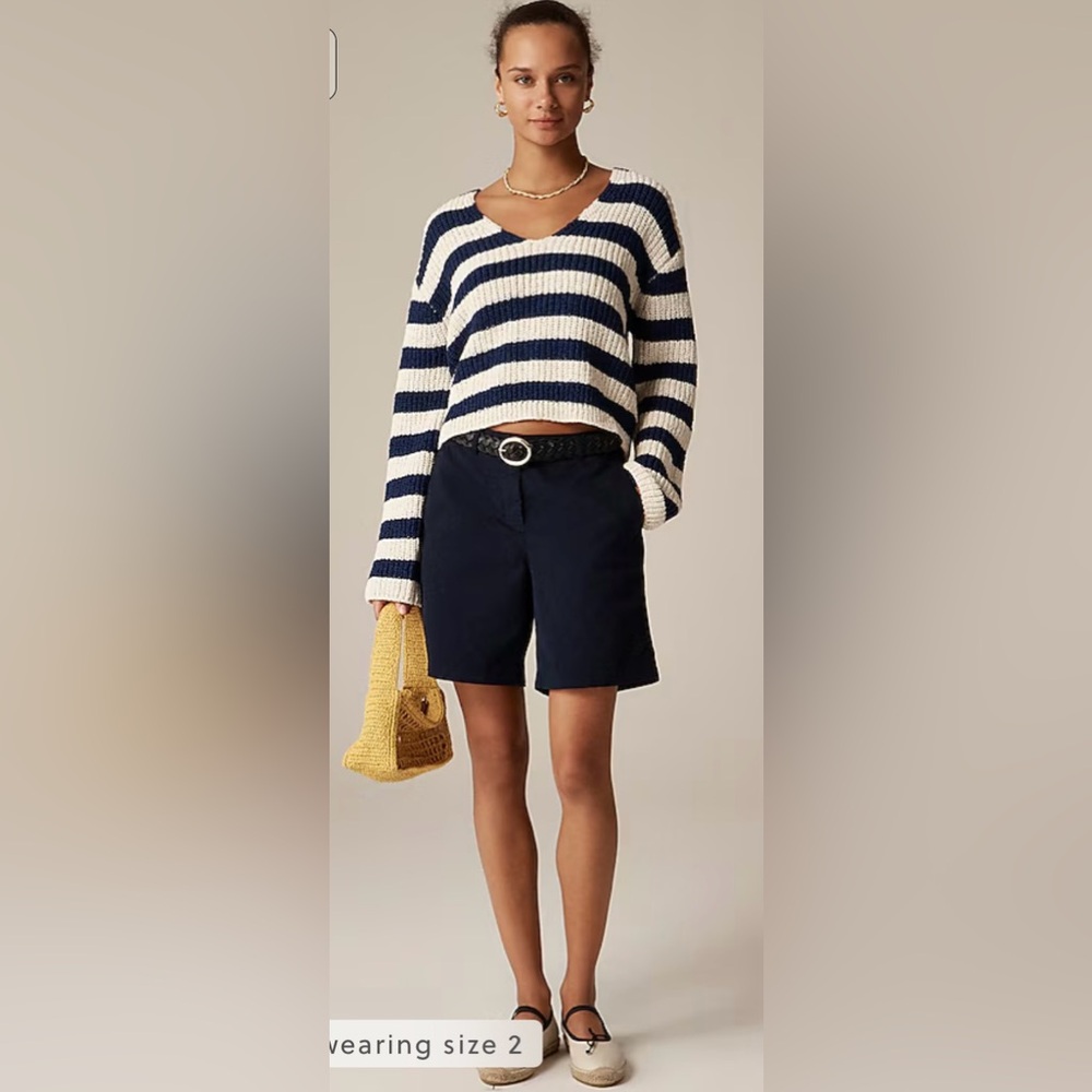 J.Crew 7" heritage chino short in navy